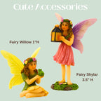 PRETMANNS Fairies for Fairy Garden Accessories Outdoor, 3 Piece Kit