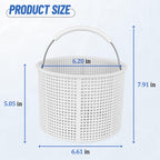 BOUYAO ﻿Upgrade Pool Skimmer Basket - Stainless Steel Handle & Rubber Grip | Direct Replacement for Hayward SPX1082CA & Aladdin B-152, Compatible with Hayward SP1082, SP1075 In-Ground Pool Skimmers