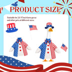 ENBOFID 4th of July Porch Goose Outfits, Patriotic Goose Outfits Costume for 23inch Plastic Cement Statue, Independence Day Goose Outfits Clothes for Outdoor Garden Patio Decor