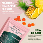 Nature Aurora Premium Feminine Balance Gummies - Women's pH Balance & Vaginal Probiotics Support with Immune Support - Vegan, Gluten-Free - Hawaiian Pineapple Flavor - 60 Count
