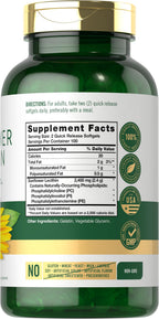Carlyle Sunflower Lecithin Softgel Capsules | 2400mg | 200 Pills | Rich in Phosphatidyl Choline | Non-GMO, Soy Free, Gluten Free Supplement