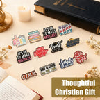 Huquary 36 Pcs 36 Pcs Bible Lapel Pin Set Christian Faith Enamel Pins Jesus Verse Lapel Religious Gifts Christ Bible Verses Gifts