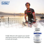 Dr.K&C Premium Albumin Protein Supplement 1000mg, 2 Bottles (120 Tablets Each), Daily Energy & Wellness Support