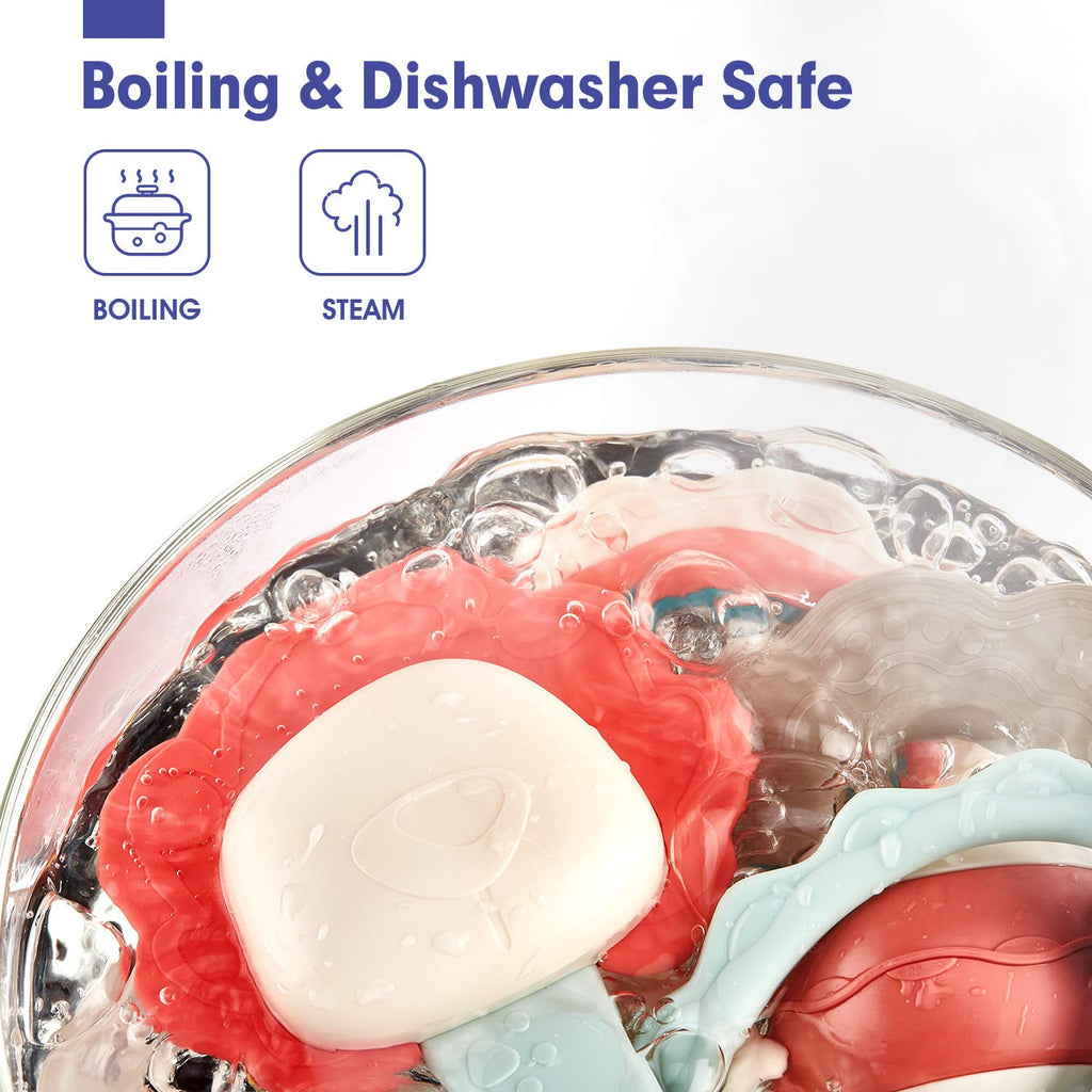 hahaland Baby Toys 0-6 Months - Baby Rattles Teething Toys 3-6 Month, Infant Toys 6-12 Months, Rattle Teether Grasping Shaker Toy Babies 3 4 5 6 Month Old Must Haves, Montessori Newborn Neutral Gifts