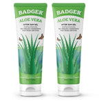 Badger Organic Aloe Vera Gel for Face & Body, 96% Pure Unscented Organic Aloe Gel for Cooling, Soothing, Non-Sticky Sunburn Relief, Vegan, Fair Trade & Hypoallergenic, 4 fl oz, 2-Pack