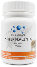 New Zealand Sheep Placenta w/ Grape Seed Extract and Vitamin E - 13500mg x 60 Soft Gel Capsules - Supports Skin Health and Vitality