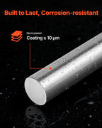 VEVOR 2PCS Linear Motion Rod, 25 mm x 1000 mm (0.98 x 39.4 in), SFC25 Carbon Steel Linear Rod Shaft, Anti Rust and High Precision, High Hardness Shaft, for Cutting Grinding Milling Drilling Machine