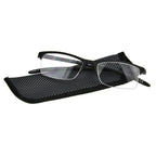 Foster Grant Men's Paolo Square Reading Glasses, Black/Transparent, 59 mm + 1.25