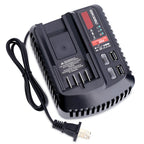 V20 Battery Fast Charger CMCB104 Replacement for Craftsman V20 20V max Lithium Battery Charger for CMCB201 CMCB202 CMCB204 CMCB205 CMCB206, with 2 USB Ports