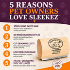 SleekEZ Dog Brush for Shedding | Patented Deshedding Dog Brush | Pet Hair Remover for Short, Medium & Long Coats | Made in USA | 5 Inch