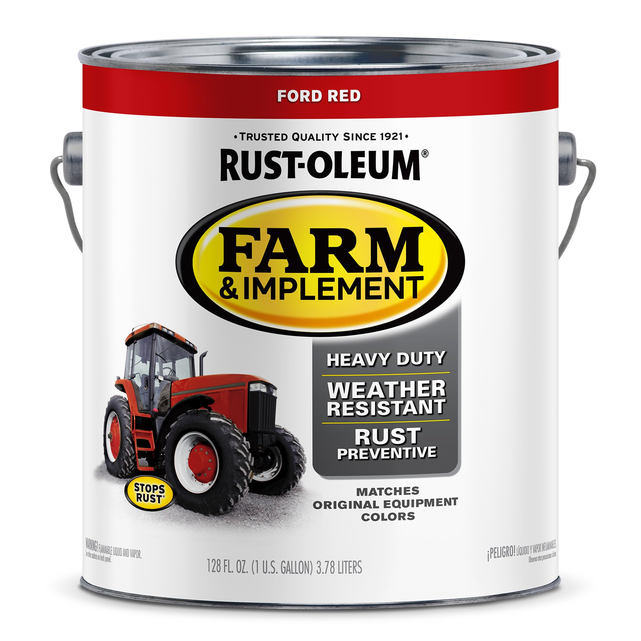 Rust-Oleum 280177 Farm & Implement Enamel Paint, Gallon, Ford Red
