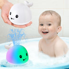 Gigilli Bathtub Toys for Toddlers 1-3, Light Up Whale Bath Tub Toys for Infant 0-6 6-12 12-18 Months or Kids Ages 2 3 4 5, Rechargeable White