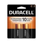 Duracell Coppertop C Batteries, 2 Count Pack, C Battery with Long-Lasting Power, All-Purpose Alkaline C Battery for Household and Office Devices (Pack of 5)