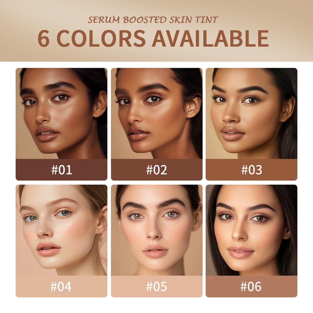 2PCS Beauty Balm Serum Boosted Skin Tint Stick – Face Tint Balm Foundation with Serum Benefits, Buildable Hydrating Coverage, Moisturizing Concealer Stick for Glowing Skin & Flawless Finish (3#, 2)