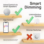 Linkind Smart Light Bulbs, Warm White to Daylight (2700K-6500K), Alexa Light Bulbs, Work with Alexa, Google Home, AiDot, 60W Equiv, Efficient 8.5W, 2.4G WiFi Bluetooth LED CRI>90, A19 E26 800LM, 4Pack