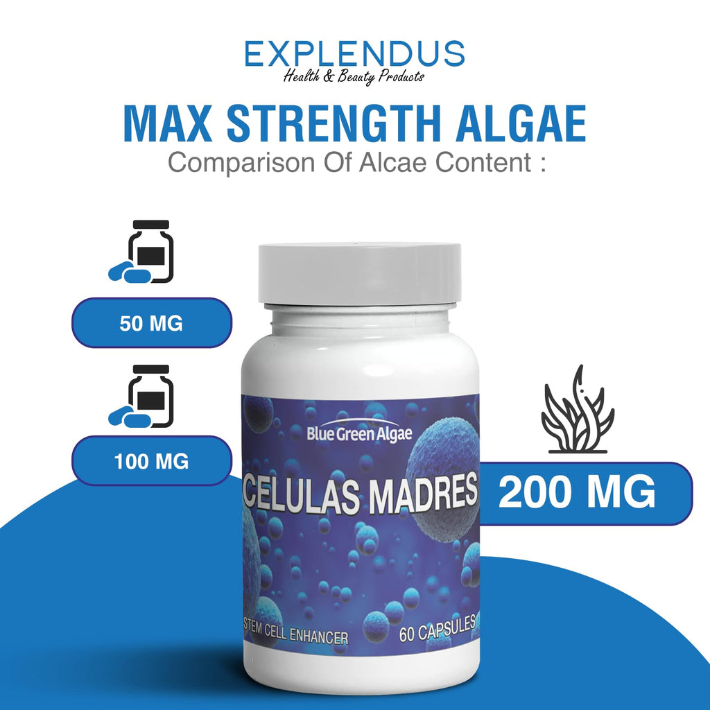 Celulas Madres- Stem Cell Supplement for Anti-Aging & Longevity, Non-GMO, Gluten-Free, Vegetarian Capsules, 60 Count (4)