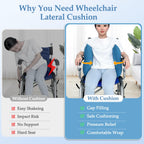 KAVIL Lateral Support for Wheelchair Back Support Cushion for Pressure Relief Folding Pads Improving Better Posture Sitting Assist Wedge for Elderly Disabled Stroke Patients in Recliner Wheelchair