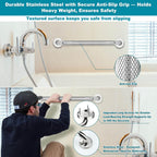 3 Pack Grab Bars for Bathtubs and Showers, 16-Inch and 12-Inch Anti-Slip Bathroom Shower Grab Bars for Seniors Wall, Safety Handicap Grab Bars Stainless Steel,Shower Handle for Elderly