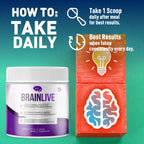 (2 Pack) Brainlive Powder, Official Brain Live Powder Supplement with All Natural Ingredients, Advanced Formula Brain Live Health and Wellness Support with Maximum Strength Multivitamins (60 Servings)