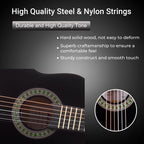 ADM Beginner Acoustic Classical Guitar Nylon Strings Wooden Guitar Bundle Kit for Kid Boy Girl Student Youth Guitarra Online Lessons with Starter Accessories (30 Inch, Geen)