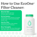ecoone Filter Cleaner All-Natural Spa & Hot Tub Filter Cleaner | Foam-Free, Chlorine-Free, & Phosphate-Free Spa Filter Cleaner | Prolongs Filter Life and Leaves No Residue, 8 Oz