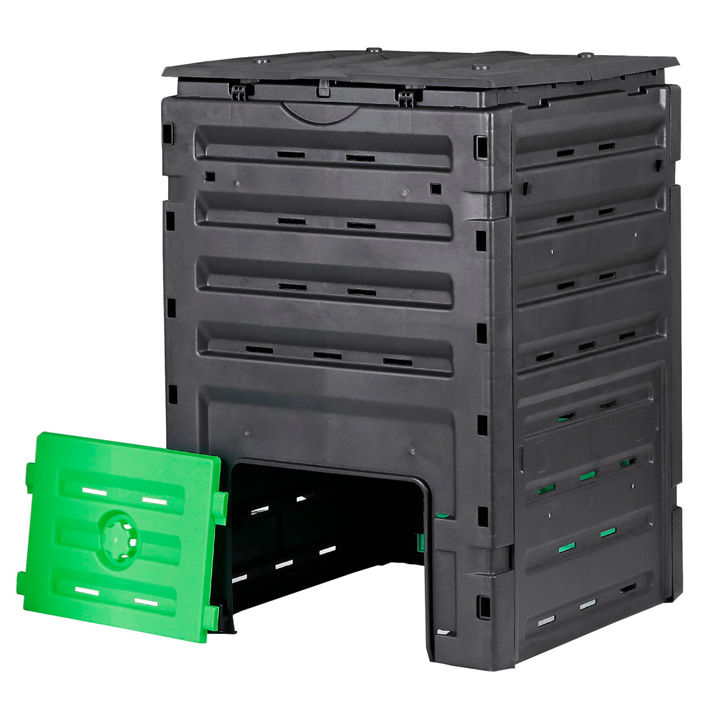 120 Gallon (450L) BPA Free Garden Compost Bin - Easy Assembly, Aerating Outdoor Compost Box for Fast Fertile Soil Creation