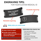 Personalized Medical Alert Bracelet for Men - Customized Elastic Strap Stainless Steel Bracelets Engraved Medic Info, Emergency Awareness Medic ID Bracelet for Allergy Diabetic Asthma Epilepsy