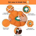 Cat Cone Collar,Cute Waterproof Recovery Collar,Anti-Bite Lick Wound Healing Safety Elizabethan e Collar for Cats,Orange Pumpkin Cat Halloween Costume