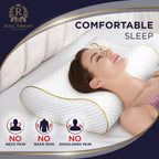 Memory Foam Pillow, King Cervical Pillow for Neck Pain, Contour Pillow, Neck and Shoulder Pain, Side Sleeper, Back and Stomach Sleeper