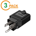[3Pack] 4-in-1 15 Amp Household AC Plug to 20 Amp T Blade Adapter,5-15P to 5-20R,5-15P to 6-15R,5-15P to 6-20R, 4 in 1 AC Power Adapter,15A 125V to 20A 250V Adapter