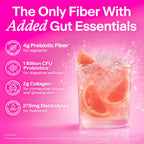 Belli Welli Fiber Supplement, Probiotics Fiber Powder Travel Pack for Women with Collagen & Electrolytes for Daily Gut Health & Debloating, Tropical Breeze, 10 Packets