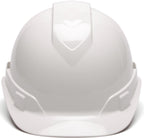 Pyramex Ridgeline Cap Style Hard Hat, Vented, 4-Point Ratchet Suspension, White