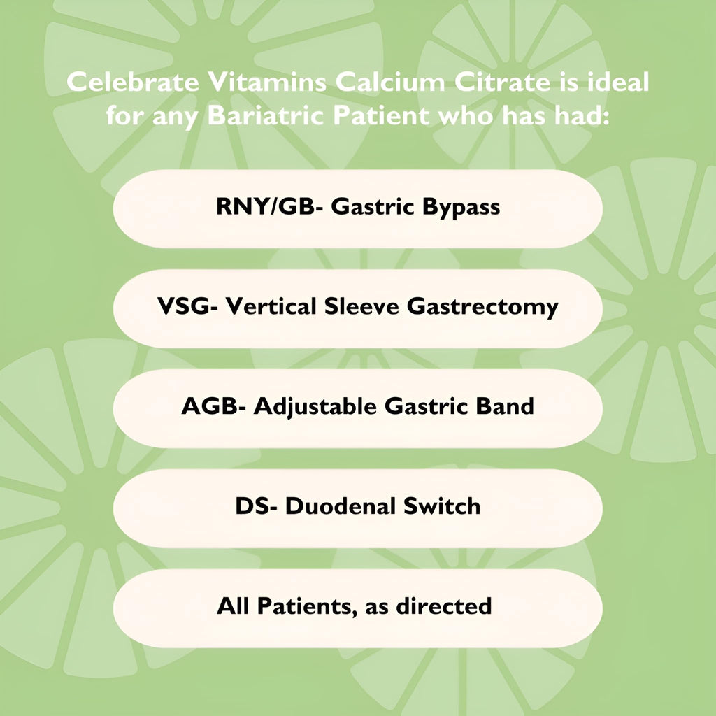 Celebrate Vitamins Bariatric 500mg Calcium Citrate Soft Chews with 500 IU Vitamin D3 – Essential for Gastric Bypass Patients & Bone Health - Sugar & Gluten Free, Caramel (90 Chews)