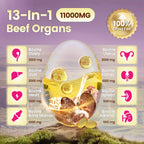 VivoNu Beef Organ Supplement for Women, 300 Day Supply, 11000mg per Serving Beef Organs with Bovine Liver, Ovary, Uterus, Kidney, Heart, Bone & More, 100% Grass Fed, Balance Hormones, Energy, 3 Bag