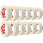 SWRT Masking Tape 1 Inch Wide x 55 Yards x 12 Rolls, White Painters Tape for General Purpose Use, Masking Tape Bulk for Kitchen Labeling, Crafts & Home Projects (660 Yards Total)