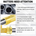 ChillWaves Brass Tee Compression Tube Fitting, 3/8" OD x 3/8" OD x 3/8" OD Compression Union Connector(5-PACK)