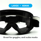 StickTite Lenses Large 40mm (Single Pack) Stick-on bifocal lens instantly converts Ski goggles, Dive masks, and other masks into magnified bifocals (Clear (1 Pair), 2.0 Diopters)