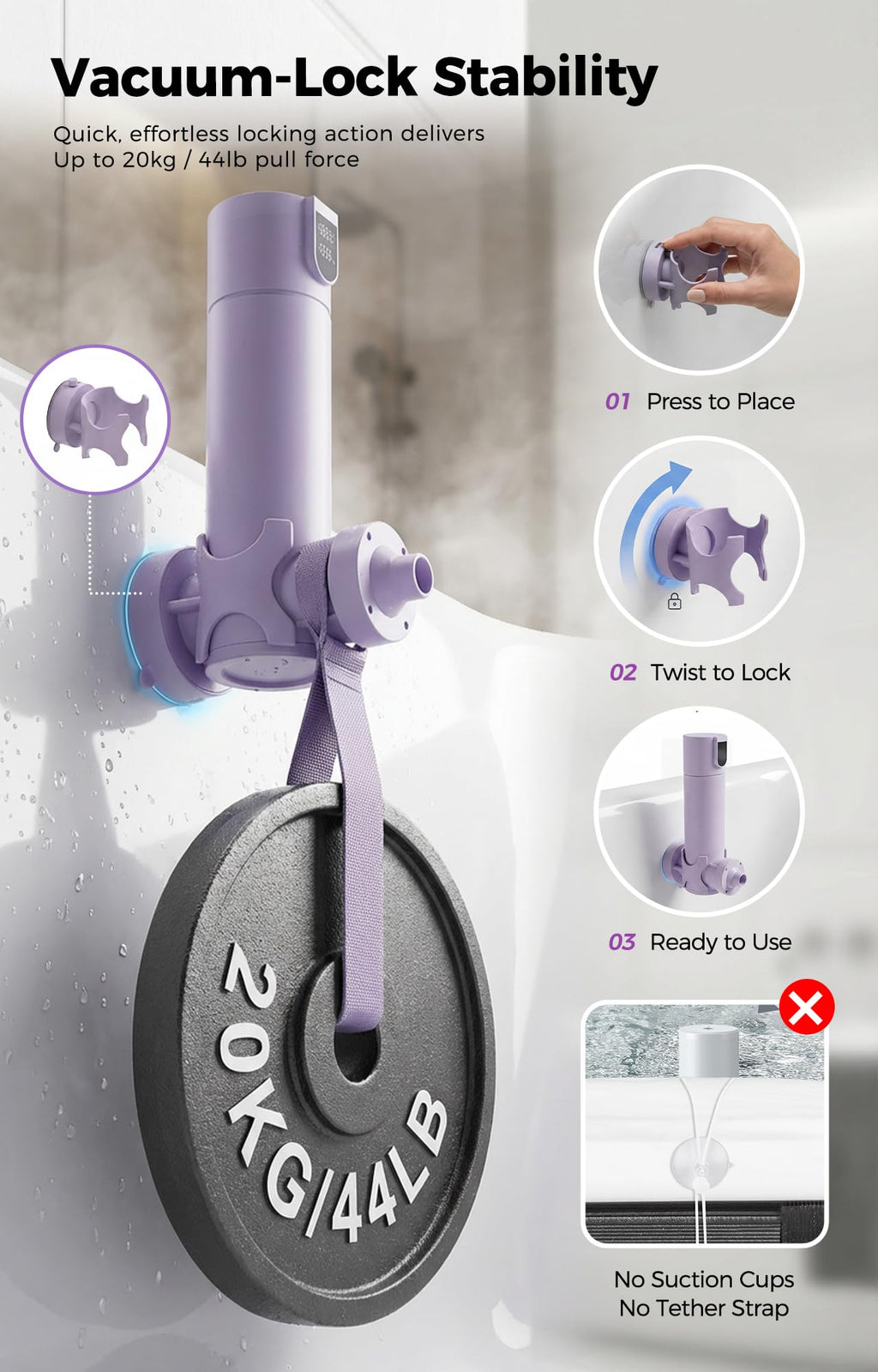 Bath Jet Spa for Bathtub, Rechargeable Cordless Portable Bathtub Jet for Tub with Vacuum Suction Lock, Jet and Bubble Mode, Gift Set