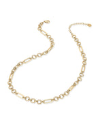 PAVOI Paperclip Chain Necklace, 14K Gold Plated, Yellow Gold, 16" + 2", Y