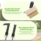 PIMEKOY Crack Weeder Tool Set, 3 Different Weed Remover Tool Head for Paver