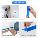 SEBETOW Blue Painters Tape 2 Inch Bulk - Blue Tape for Painting Automotive Walls Packing Removable NO Residue, Paint for Indoors & Outdoors, 2 Inches x 55 Yards x 5 Rolls
