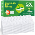 NXPPYY 100ct Dry Sweeping Cloths for Swiffer Sweeper Mop, Heavy Duty Microfiber Duster Mop Pad Refills, Captures Dust & Pet Hair, for Hardwood Floors and Multi-Surface Cleaning