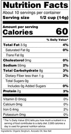 Nature Nate’s Popped Sorghum, Avocado Oil Sea Salt - Organic Sorghum, Keto & Gluten Free, Whole 30, Healthy Snacks, Better Than Popcorn, Made in USA - 5 Ounce