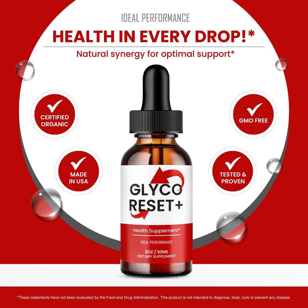 Glyco Reset Drops, Official GlycoReset Supplement with All Natural Ingredients - Maximum Strength, Advanced Formula Droppers for Overall Health & Wellness, Premium Glyco Reset Support Reviews (1 Pack)