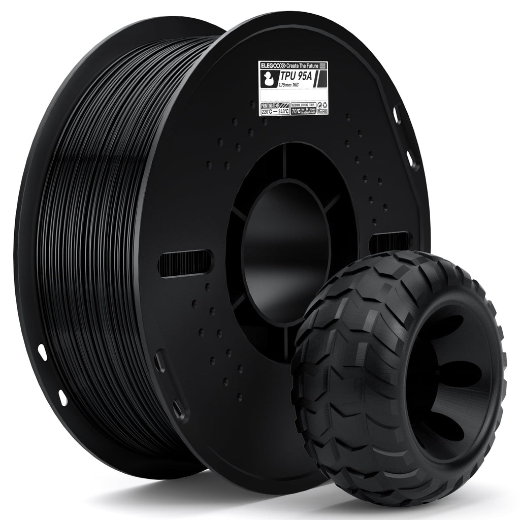ELEGOO Rapid TPU 3D Printer Filament 1.75mm 95A Flexible Red 1KG