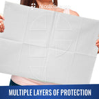 PlastCare USA Disposable Dental Bibs 13"x18" (125 Pack) - 3 Ply Waterproof Tattoo Bib Sheet for Patients - Dentist or Medical Tray Covers and Nail Table Cover Supplies, White