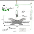 SANSI Hanging Grow Lights for Indoor Plants, Hanging Plant Light with Timer
