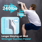 TAILI Shower Grab Bar 16 Inch Suction Cup Grab Bars for Bathroom, Removable Shower Safety Handle Heavy Duty Bathtub Grip for Seniors & Elderly, Strong Handrails No Drilling Waterproof, Grey