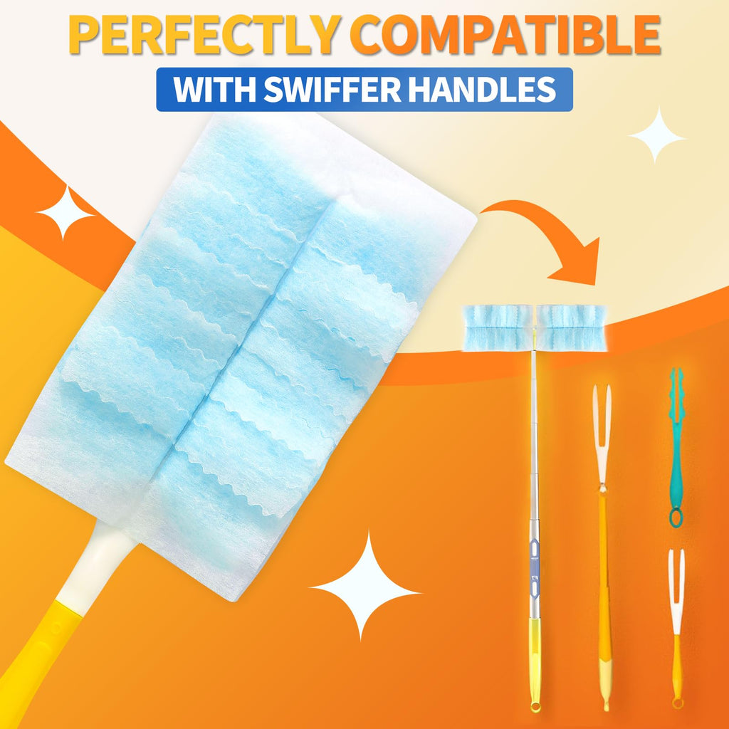Senowi 30 Count Electrostatic Duster Refills Compatible with Swiffer Duster, Multi-Surface Dusting Refills, Microfibre Dusters for Cleaning, Unscented