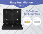 Multifold Paper Towel Dispenser Wall Mount (Black), Folded Hand Towel Dispenser for Bathroom/Restroom (Holds up to 300 Towels), Commercial Paper Towel Holder, Trifold Paper Towels Dispenser by EnBath